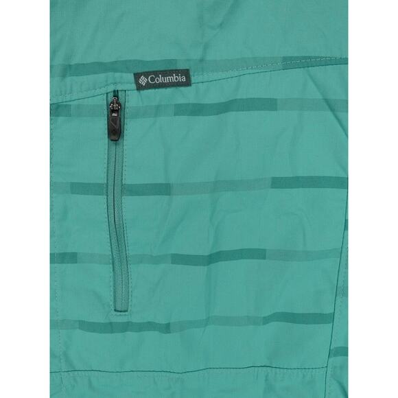 Columbia Shirt Mens XL Green Striped Short Sleeve Vented Omni Shade Outdoors - Picture 4 of 12